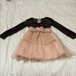 Bonnie Jean Brown Velvet Dress